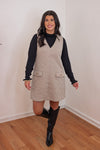 quilted overall style dress