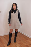 quilted overall style dress