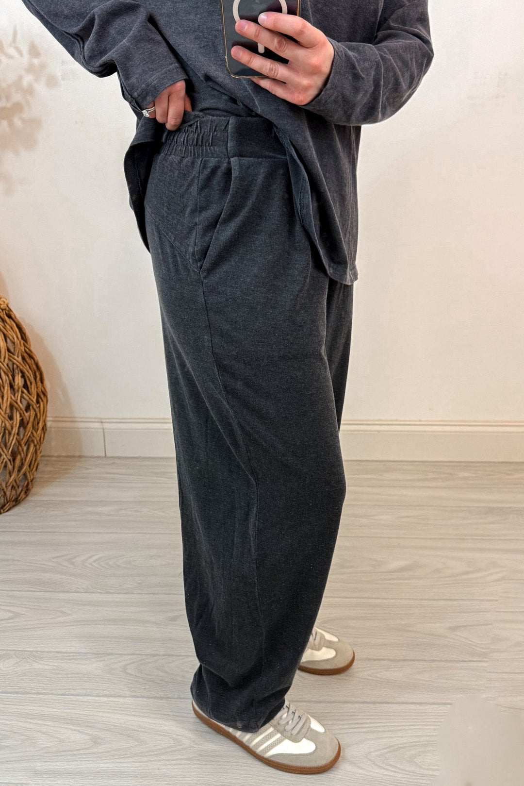 rae mode black mock neck matching pants set waistband