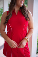 red activewear tennis dress