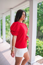 classic red closet staple top