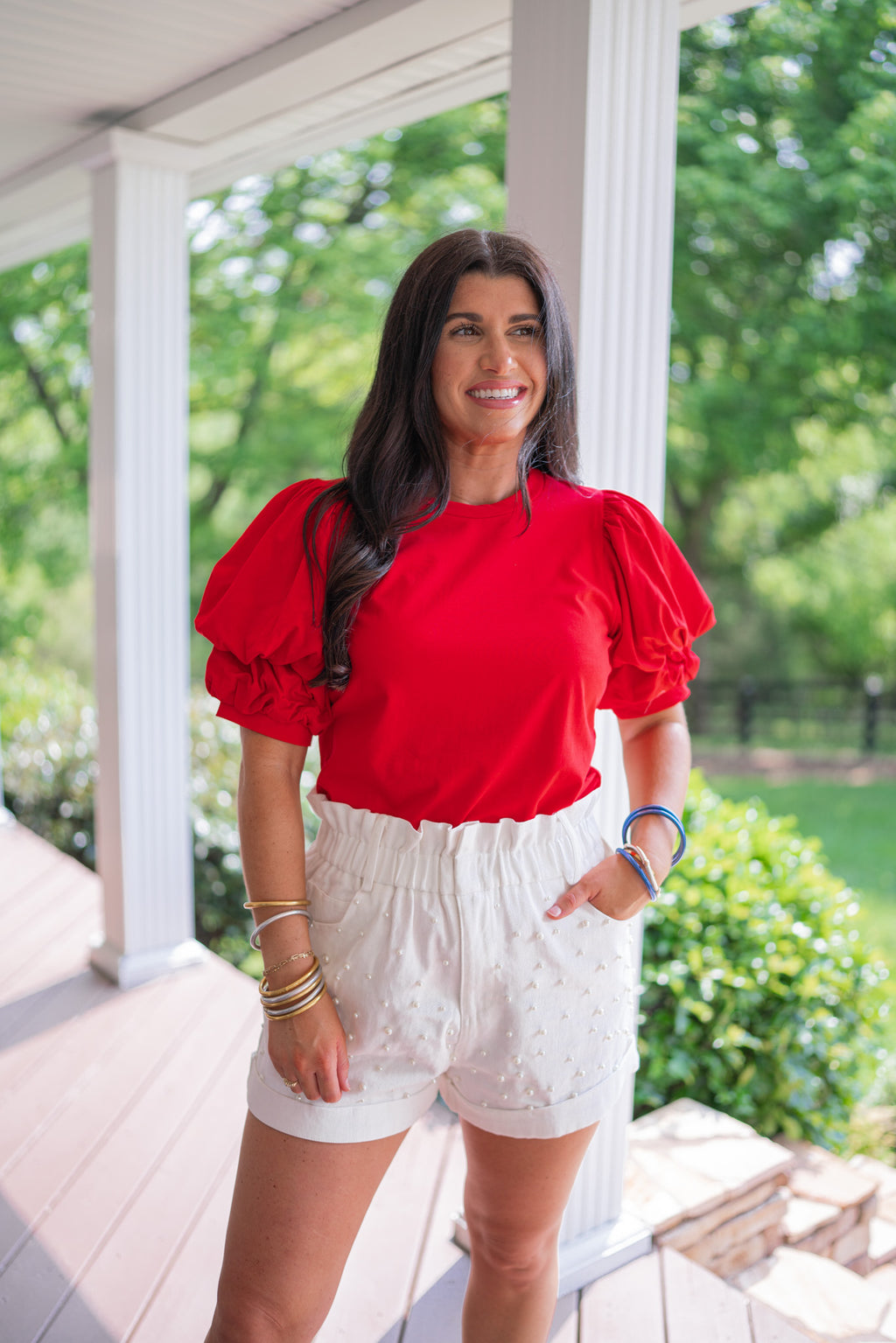 classic red closet staple top