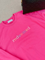 redeemed colorful pink embroidered sweatshirt pullover 