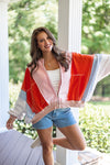 free people color block zip jacket