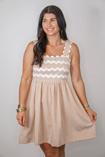 Classic Ric Rac Natural Dress