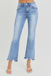 risen jeans high rise straight slim denim