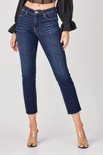 risen dark mid rise jeans