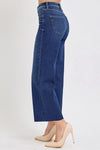 risen tummy control dark wide leg jeans