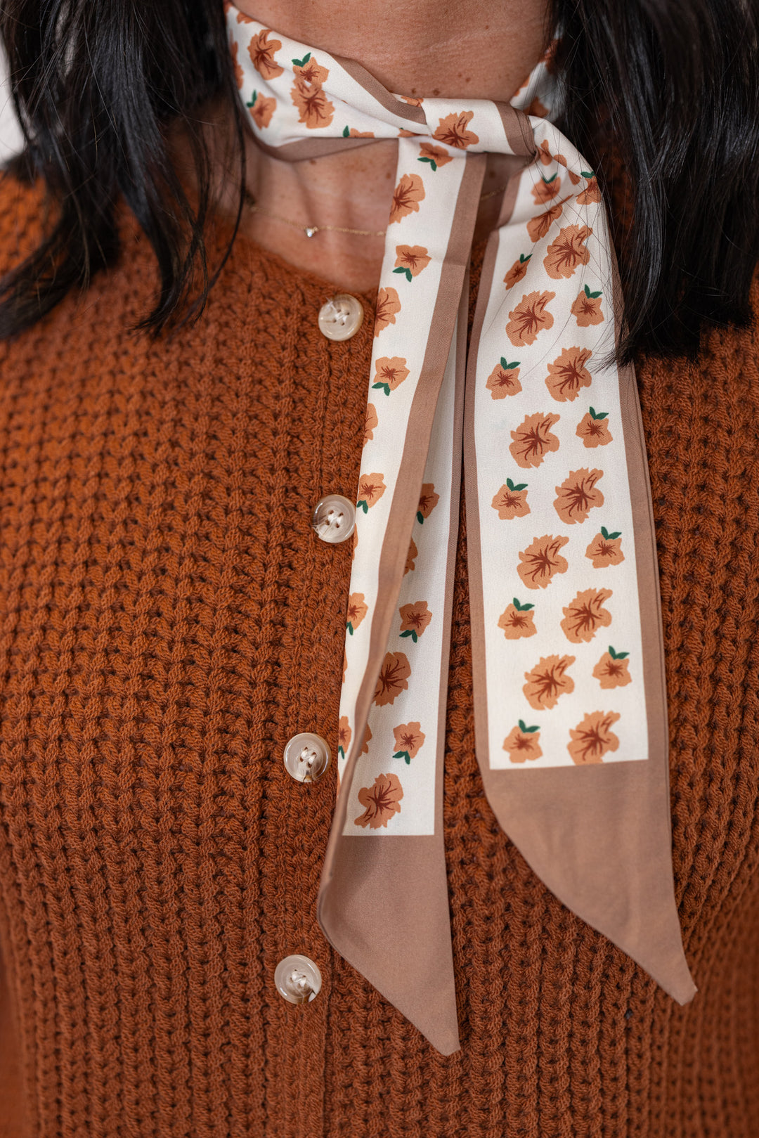 Truly Yours Cinnamon Sleeveless Sweater