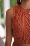 rust knit tank top 