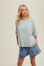 Wishlist Sage green relaxed fit, boxy short sleeve top