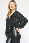 black sequin bodysuit holiday christmas outfit