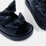 shu shop kiki black bow flatform sandals