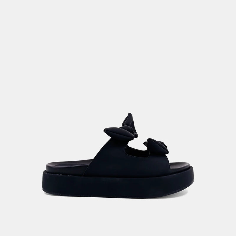 shu shop kiki black bow flatform sandals