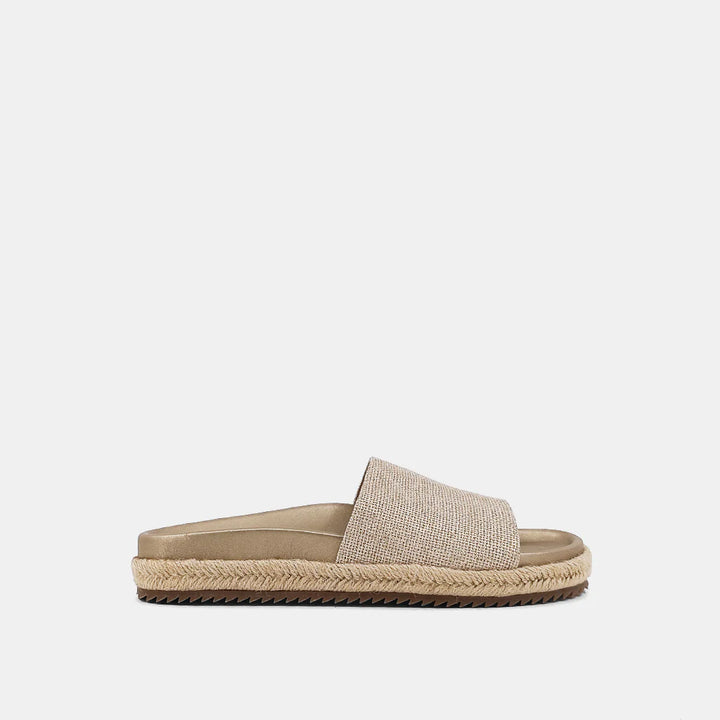 shu shop crisanta gold woven slide sandals