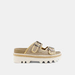 shu shop gold woven laura slide sandals