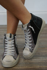 shu shop rooney black glitter sneaker