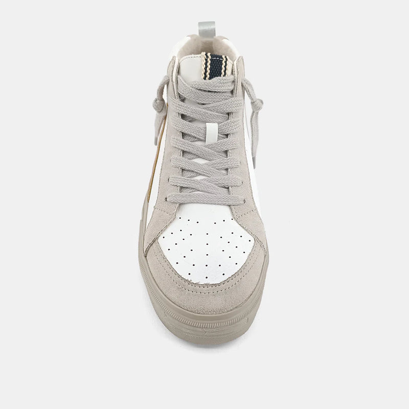 shu shop sandy mid top rose gold sneakers