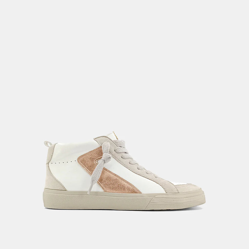 shu shop sandy mid top rose gold sneakers