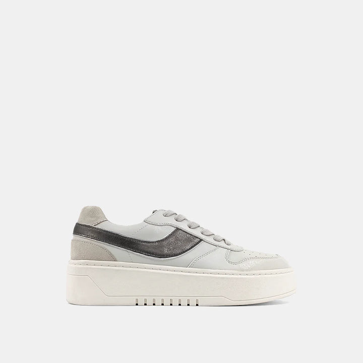 shu shop satine pewter platform sneakers