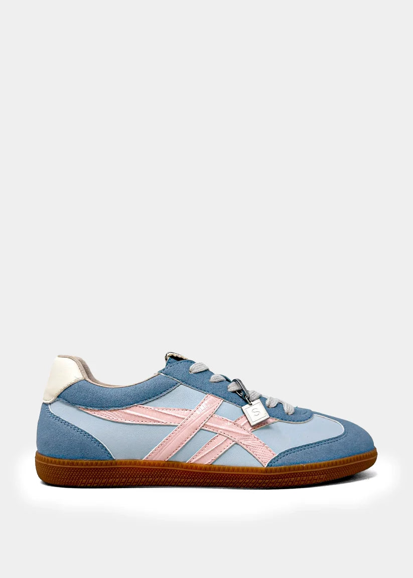 shu shop sasha baby blue blush sneakers front