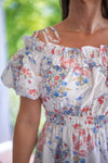 floral patchwork summer midi dress