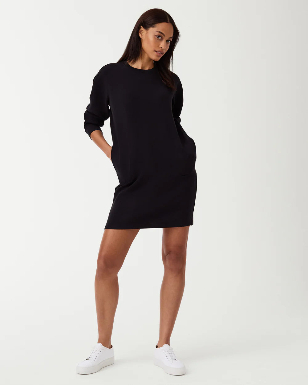 Spanx very black AirEssentials crew neck dress