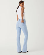 spanx flare jeans light wash denim