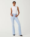 spanx flare jeans light wash denim