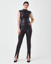 spanx leather like black bodysuit