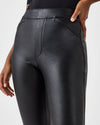 spanx petite leather like flare pants