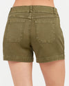 spanx twill olive shorts