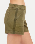 spanx twill olive shorts