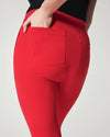 spanx red kick flare on the go pants