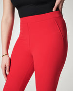 spanx red kick flare on the go pants