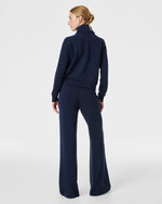 Spanx AirEssentials half zip pullover top in timeless navy blue