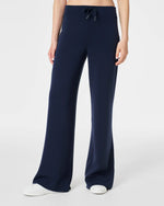 Spanx AirEssentials wide leg pants in timeless navy