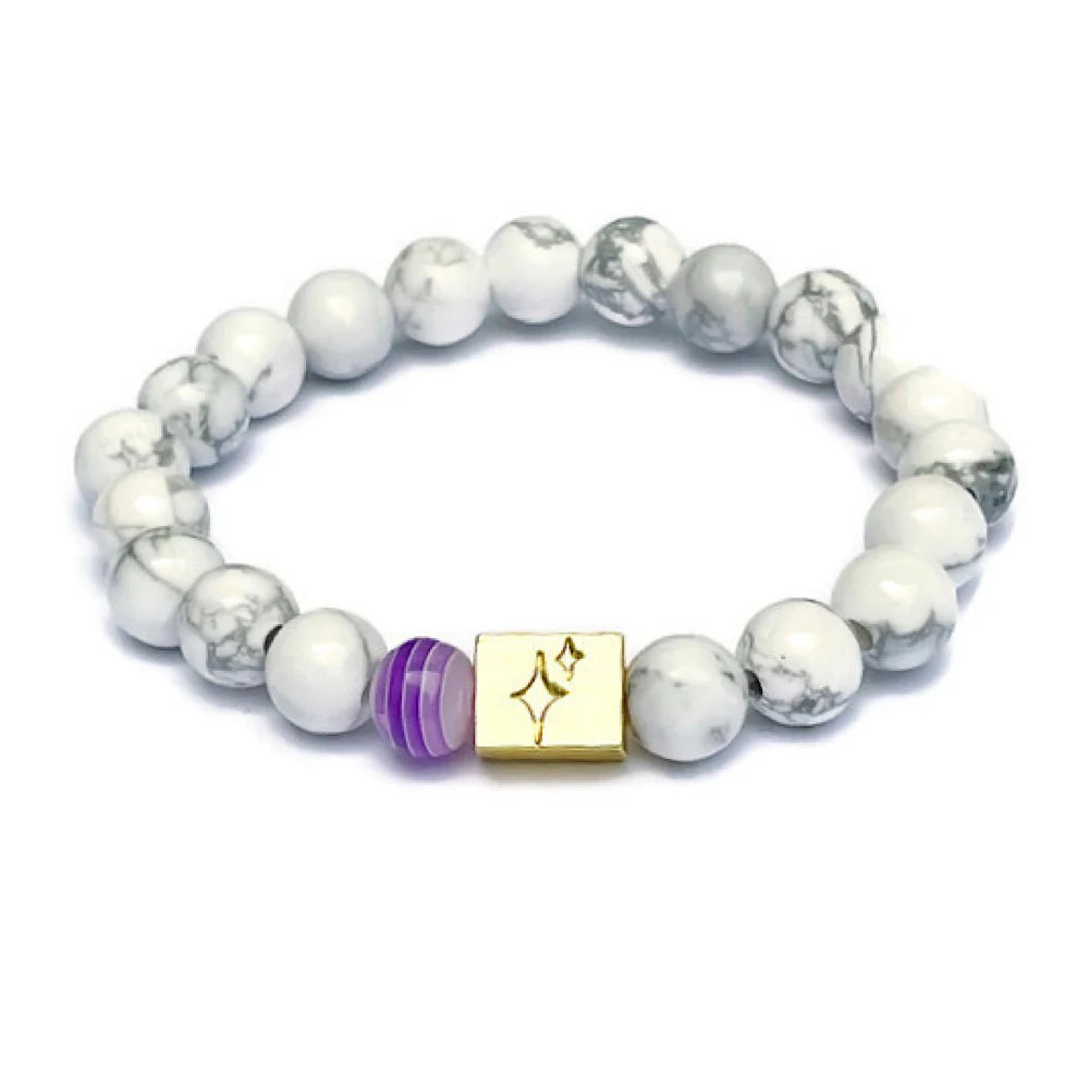 The Spotlight Project Epilepsy Awareness marble beaded bracelet