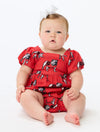 The Georgia Bulldogs Puff Sleeve Onesie