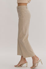 Entro Stone beige wide leg denim pants