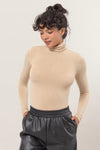 Easy Fix Turtleneck Taupe Top