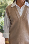 taupe sweater vest dress