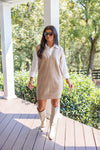 taupe sweater vest dress