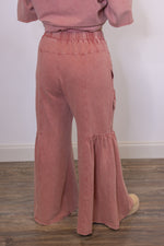 easel washed mauve pink lounge pant