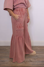 easel washed mauve pink lounge pant