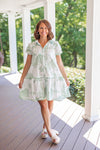 vintage tea party willow print dress