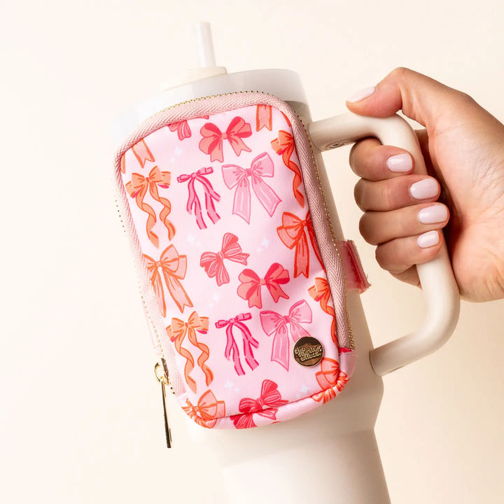 the darling effect bows tumbler fanny pack