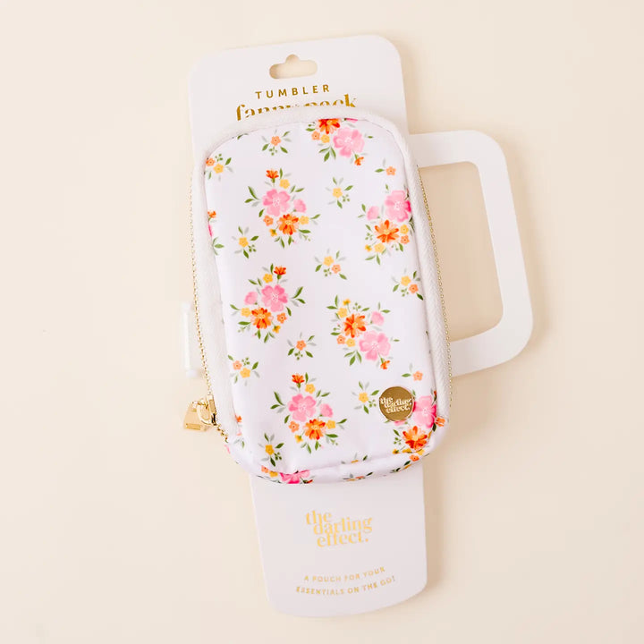 tumbler fanny pack floral cream