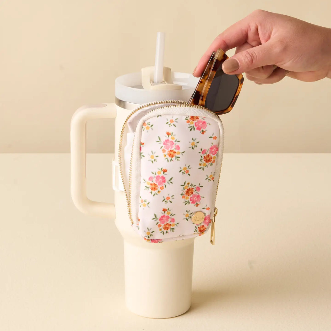 tumbler fanny pack floral cream