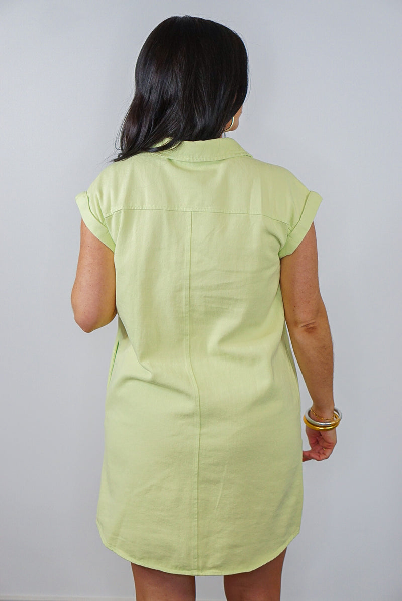 lime twill every day casual dress